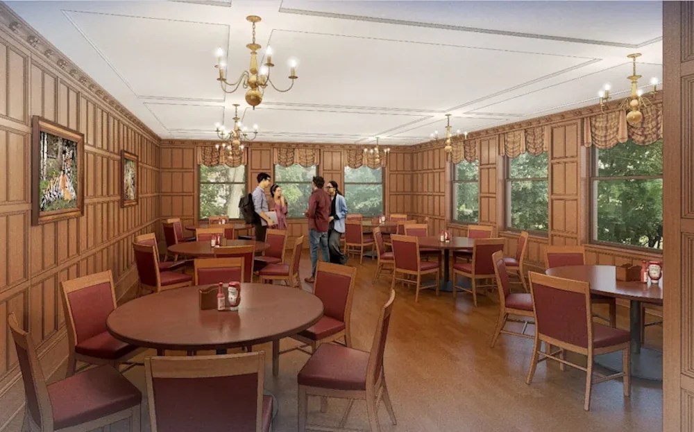 Interior, expanded dining room