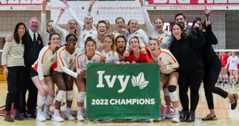 Led by senior captains Cameron Dames and Olivia Schewe, Women's Volleyball triumphed over Cornell in 3 sets to secure the Ivy League Championship!