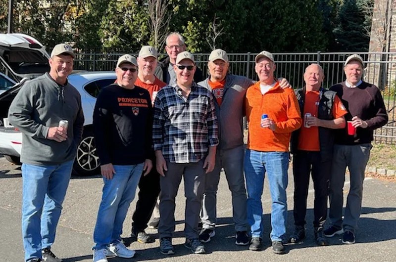 Dial Lodge alum attending a tailgate at the Princeton/Yale football game.